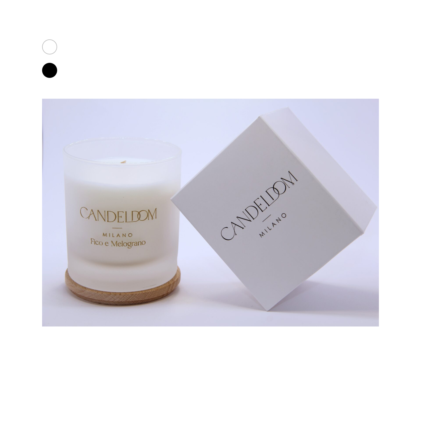 Candela profumata fruttata Fico e Melograno tonda 270gr