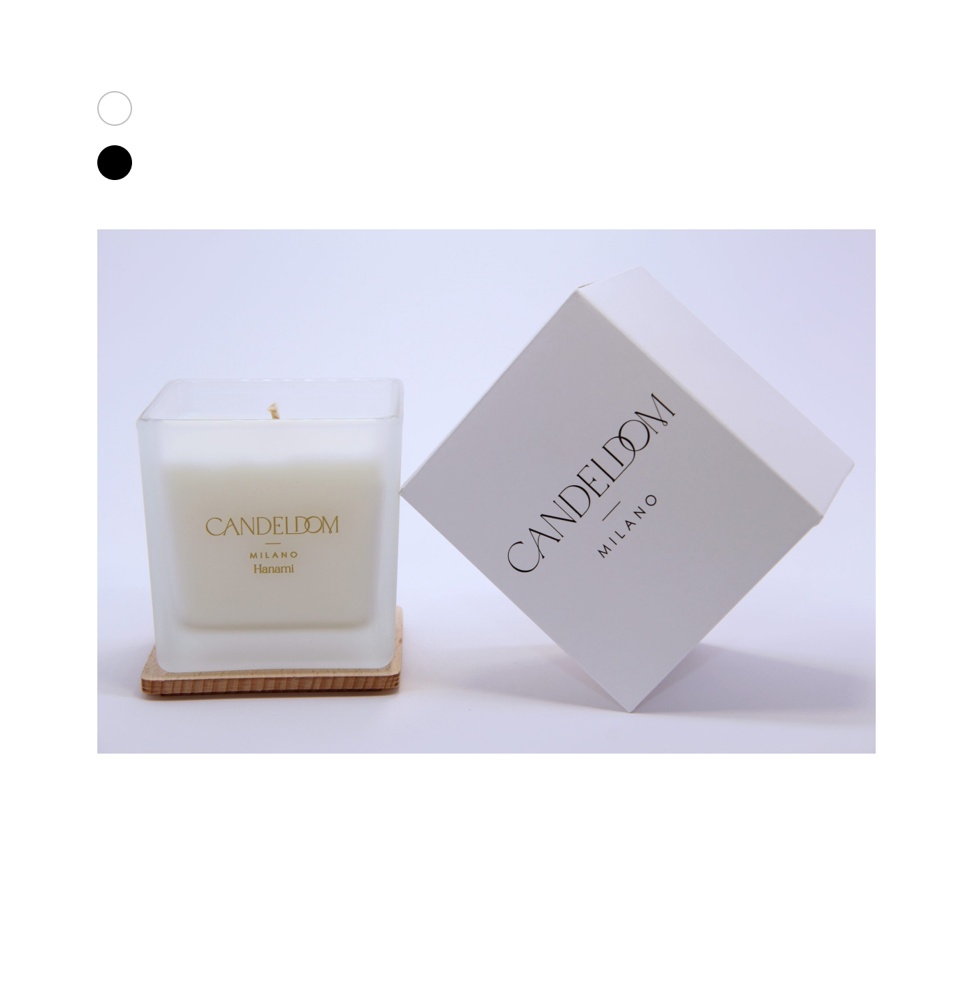 Candela profumata floreale Hanami quadrata 210gr