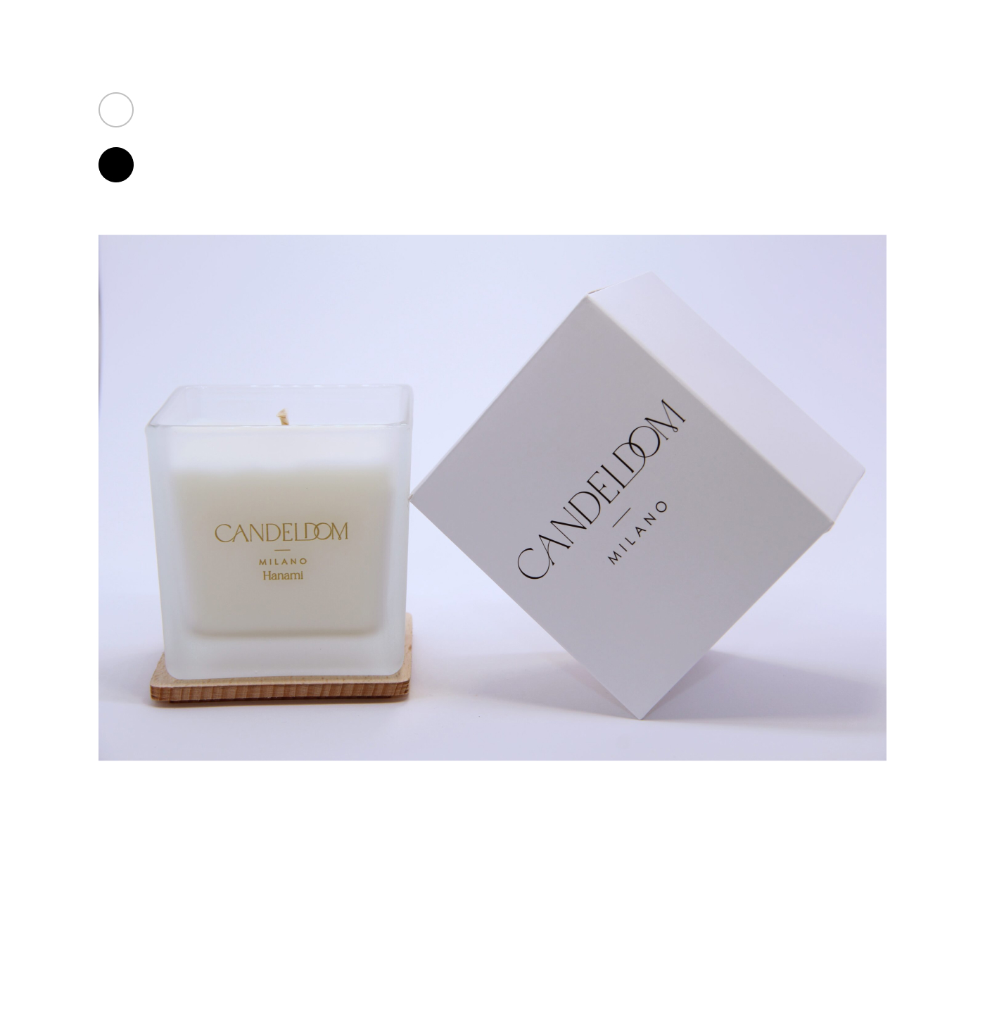 Candela profumata floreale Hanami quadrata 90gr