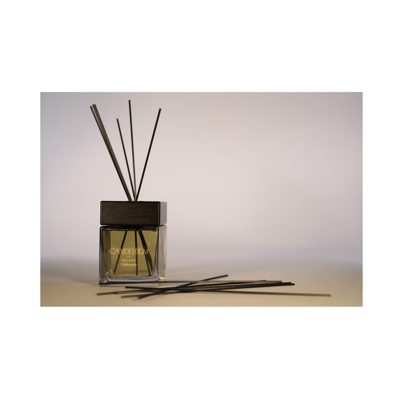 Diffusore a bastoncini Cashmere tappo quadrato