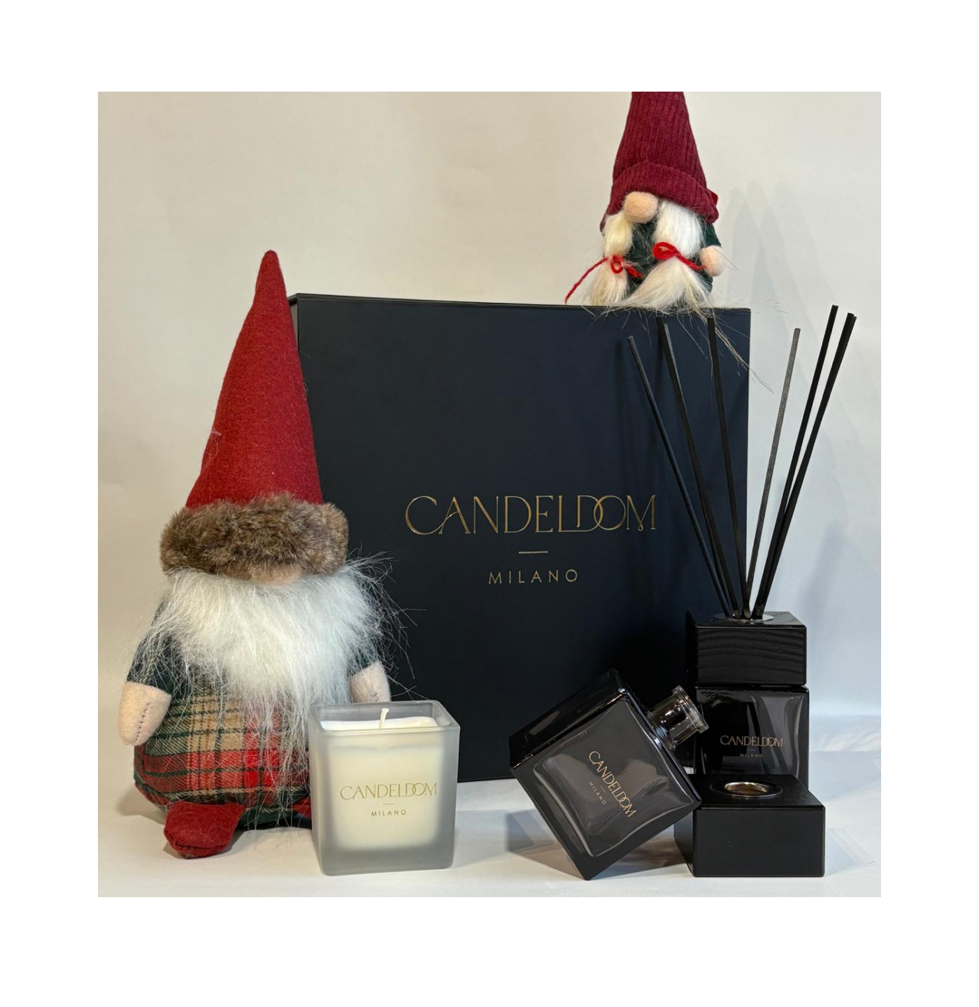 Gift Box Trio: diffusore Dolce Agrume, diffusore Pepe Nero e candela bianca Pepe Nero
